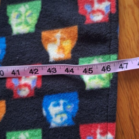 Handmade Beatles Fleece Poncho Retro Pop Art Colorful Medium One Size - Picture 7 of 9